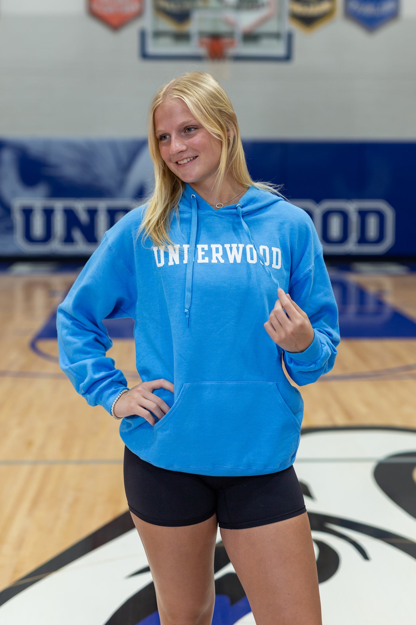 Underwood Hoodie - Soul Blue - White (Jerzee)