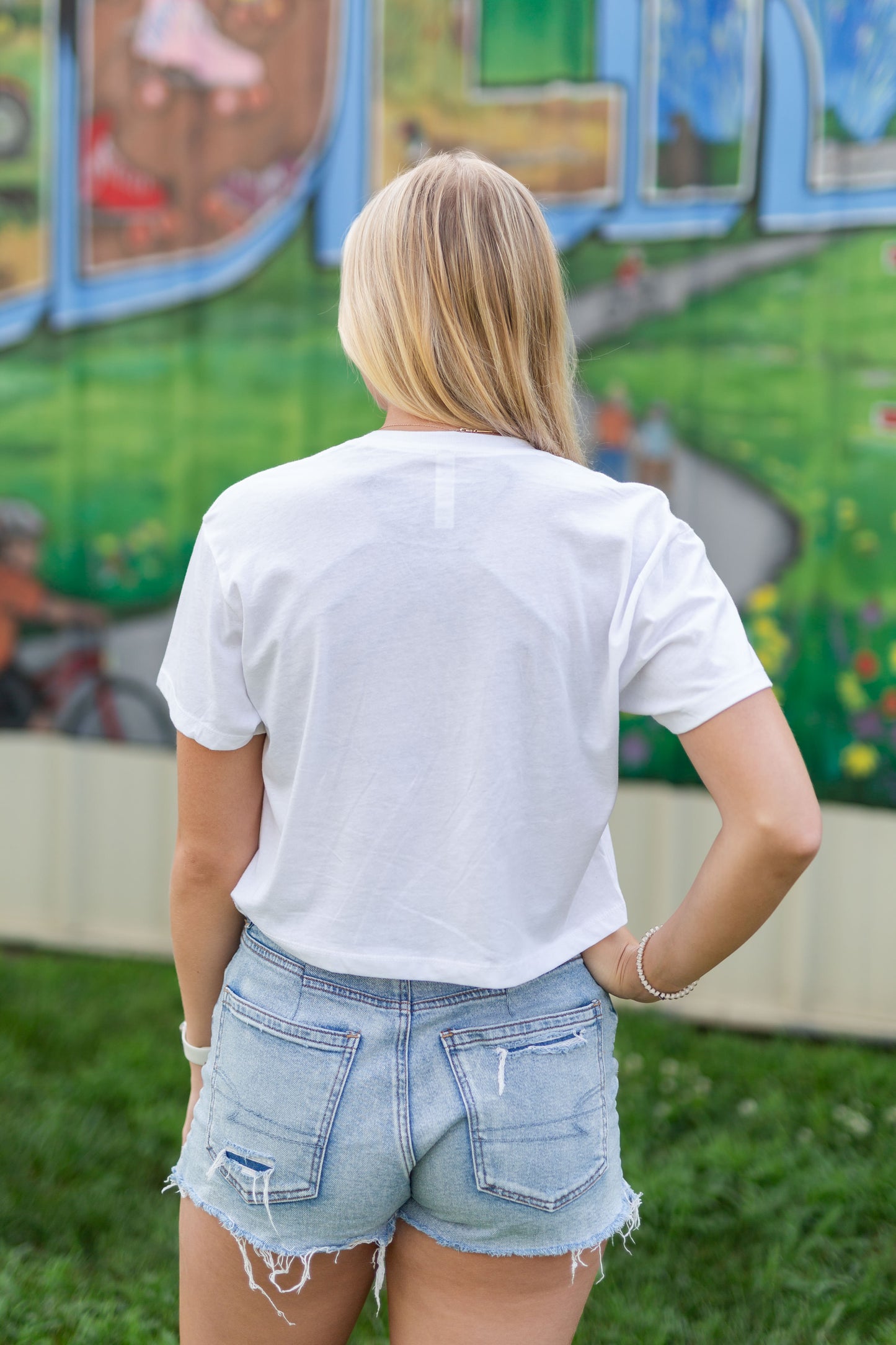 Underwood Crop Tee - Bright Blue (Next Level)