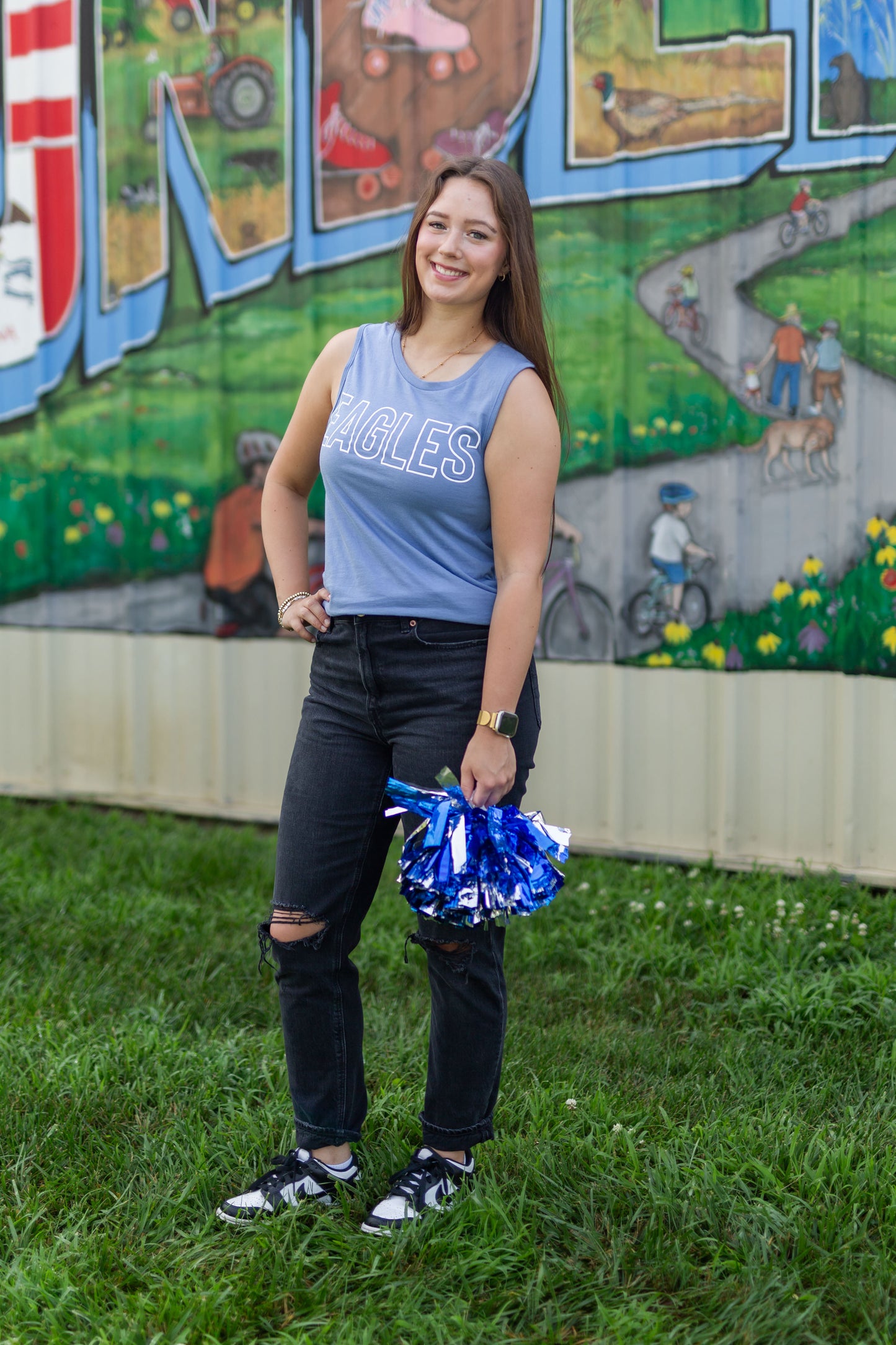Muscle Tank - Lavender Blue - Eagles (Bella Canvas)
