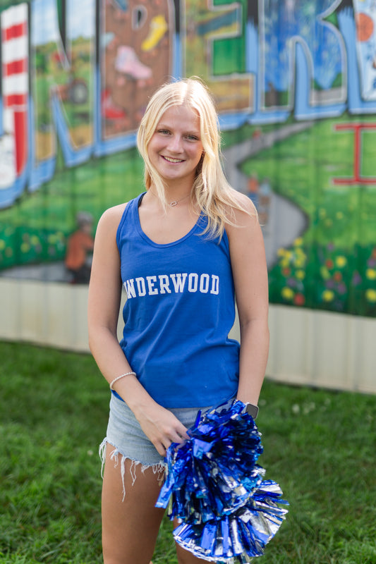 Underwood Tank - Blue with White