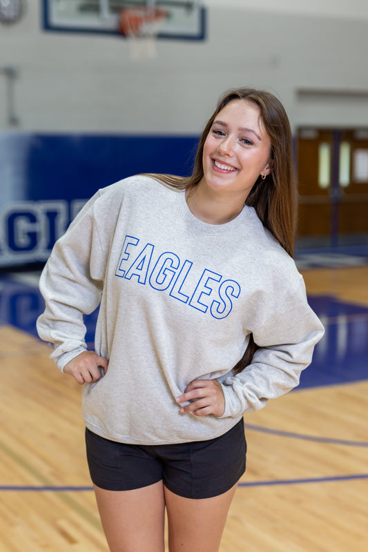 Eagles - Oatmeal Heather Crew - Royal